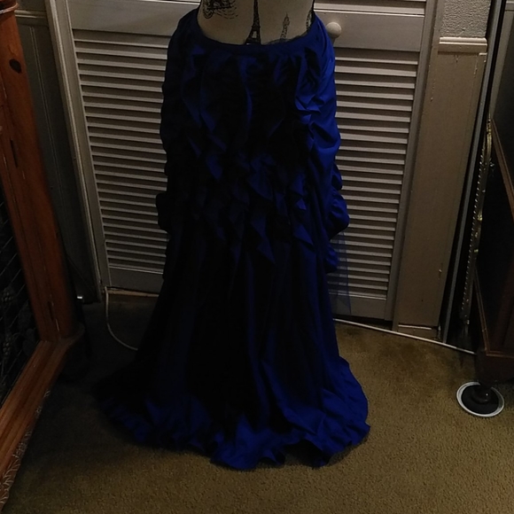 Blue Tulle Tutu Bustle Wrap Skirt - Picture 4 of 4